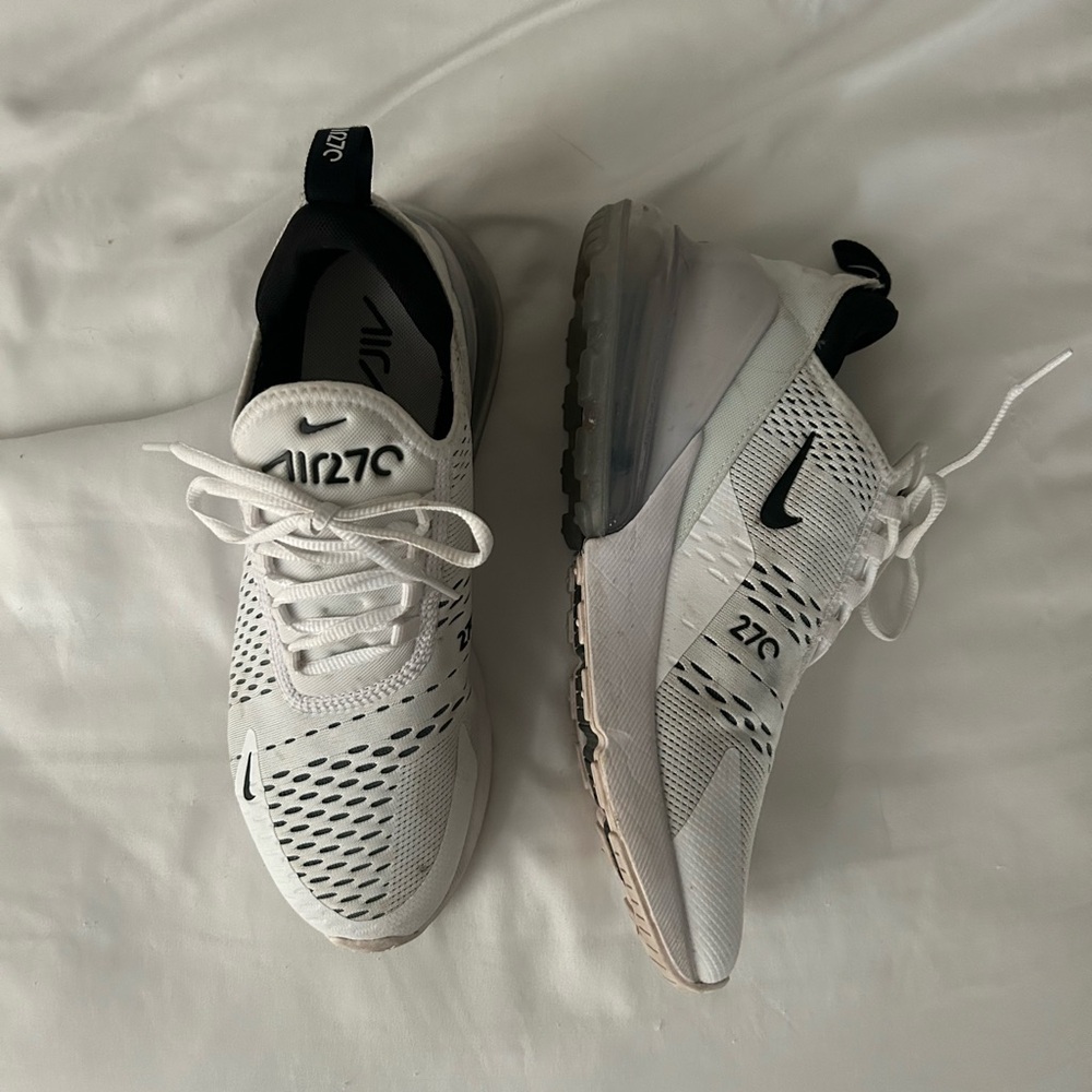 Nike Air Max 270 White and Black Sneakers